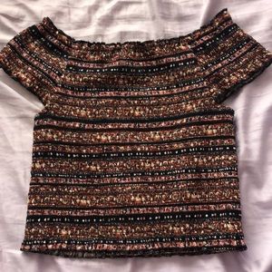 Off the shoulder crop top